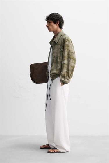 ABSTRACT PRINT BOMBER JACKET - Green by Zara - Image 3