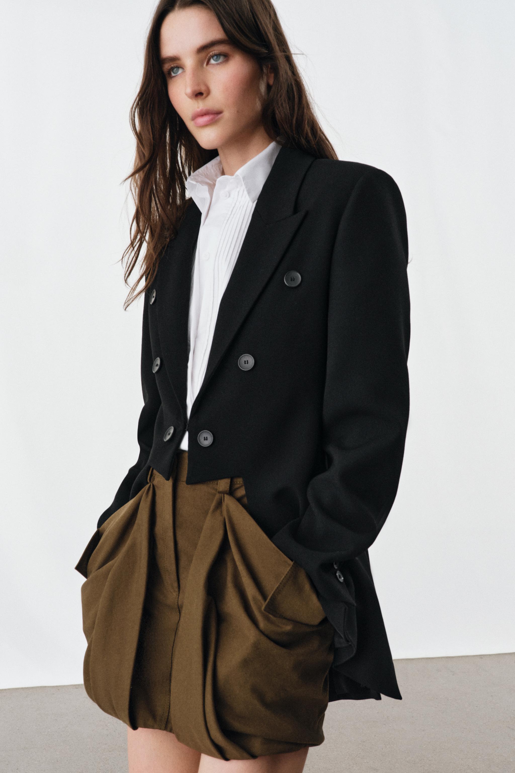ZW COLLECTION ASYMMETRIC BLAZER - Black | ZARA United States ZW COLLECTION ASYMMETRIC BLAZER - Black | ZARA United States