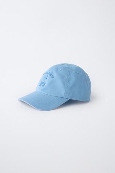 CASQUETTE EFFET DÉLAVÉ BRODÉE - Bleu de Zara - Image 1