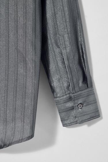 CHEMISE FIL BRILLANT BOBBY GILLESPIE X ZARA - Gris de Zara - Image 3
