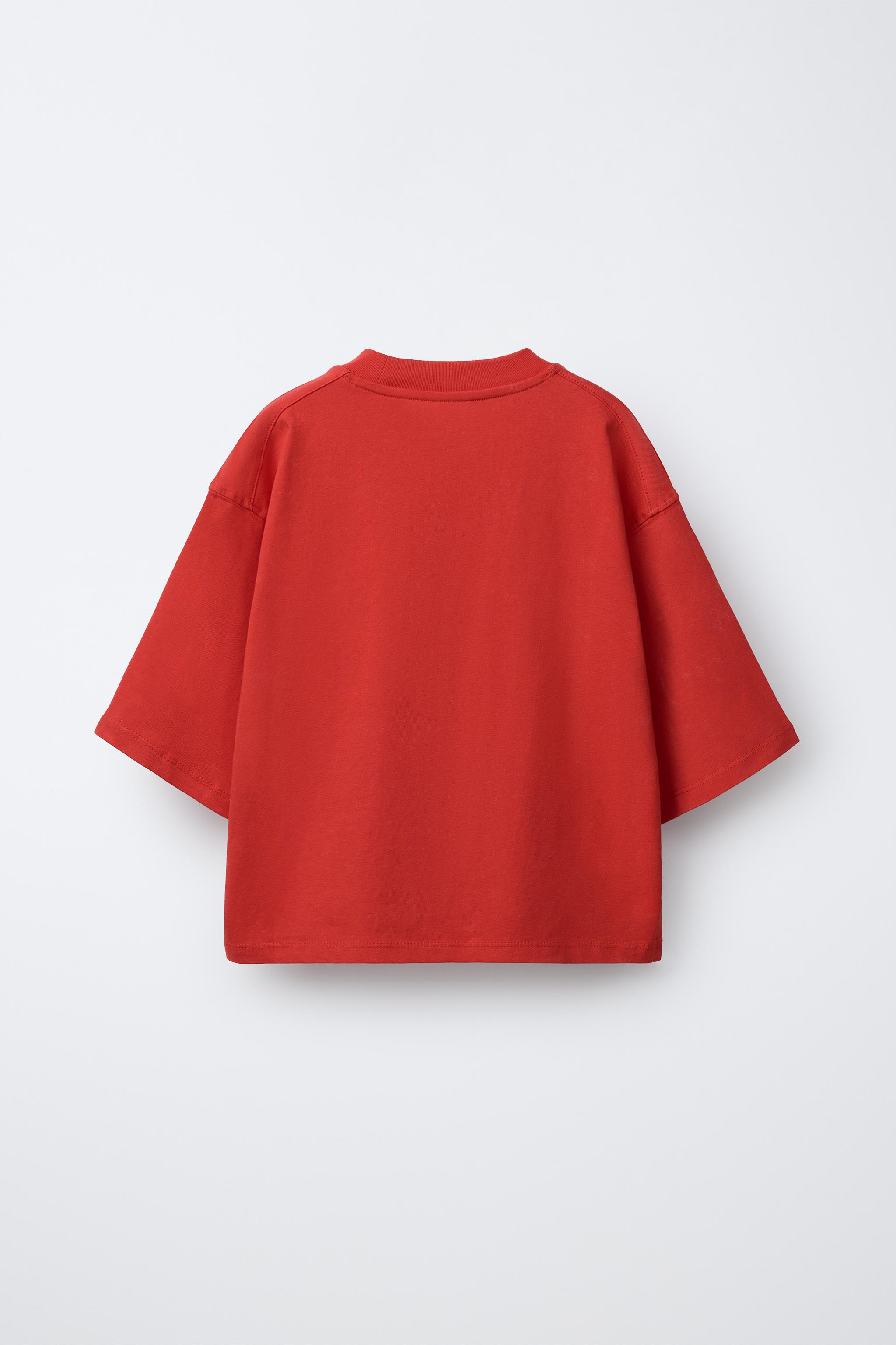 SLOGAN T-SHIRT - Red | ZARA Turkey