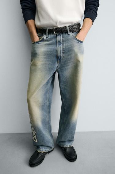 ΤΖΙΝ RELAXED FIT ΜΕ ΚΕΝΤΗΜΑ NFL MIAMI DOLPHINS - Μπλε μεσαία απόχρωση του Zara