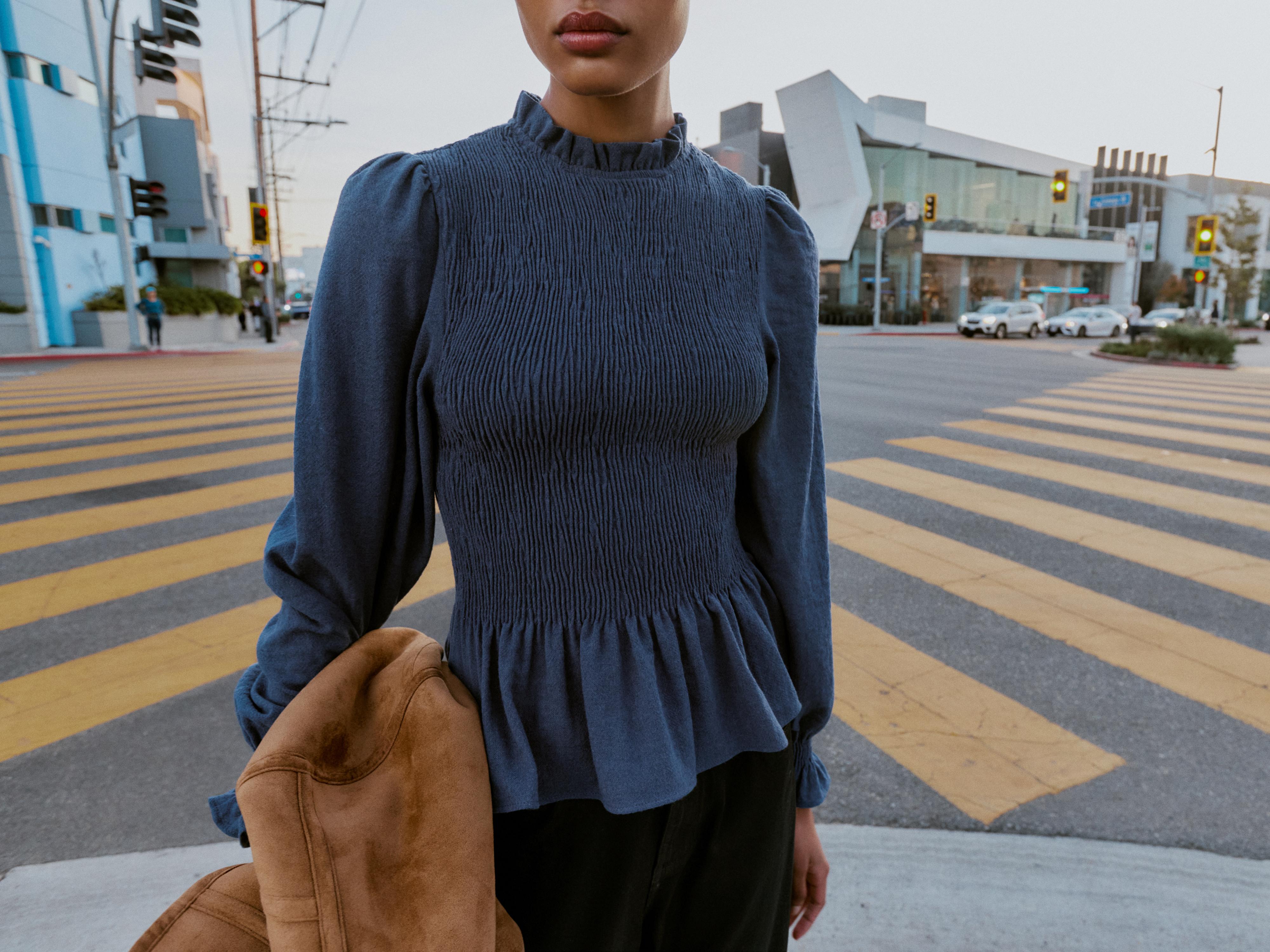 SMOCKED SHIRT
