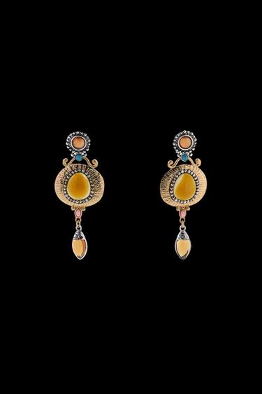 PENDIENTES PIEDRAS - Oro / Plata de Zara - Imagen 0