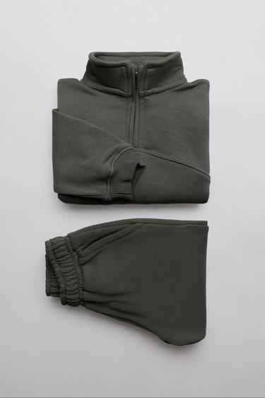 CONJUNTO JOGGING DE MOLETOM E JOGGER - Verde da Zara