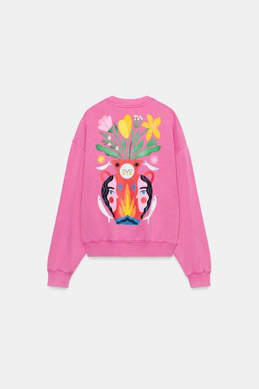 AGUSTINA SHUAN FADED PRINT SWEATSHIRT - Pink by Zara - Image 4