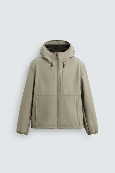 Zara Açık haki - TEKNİK KUMAŞLI POLAR CEKET