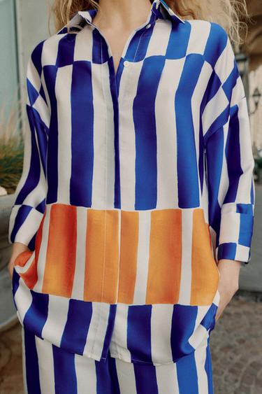 OVERSIZE STRIPED SHIRT - Multicoloured by Zara - Image 3