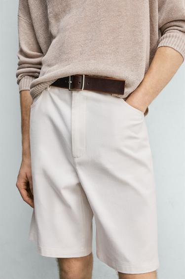 SHORT COUPE DÉCONTRACTÉE - Blanc de Zara - Image 4