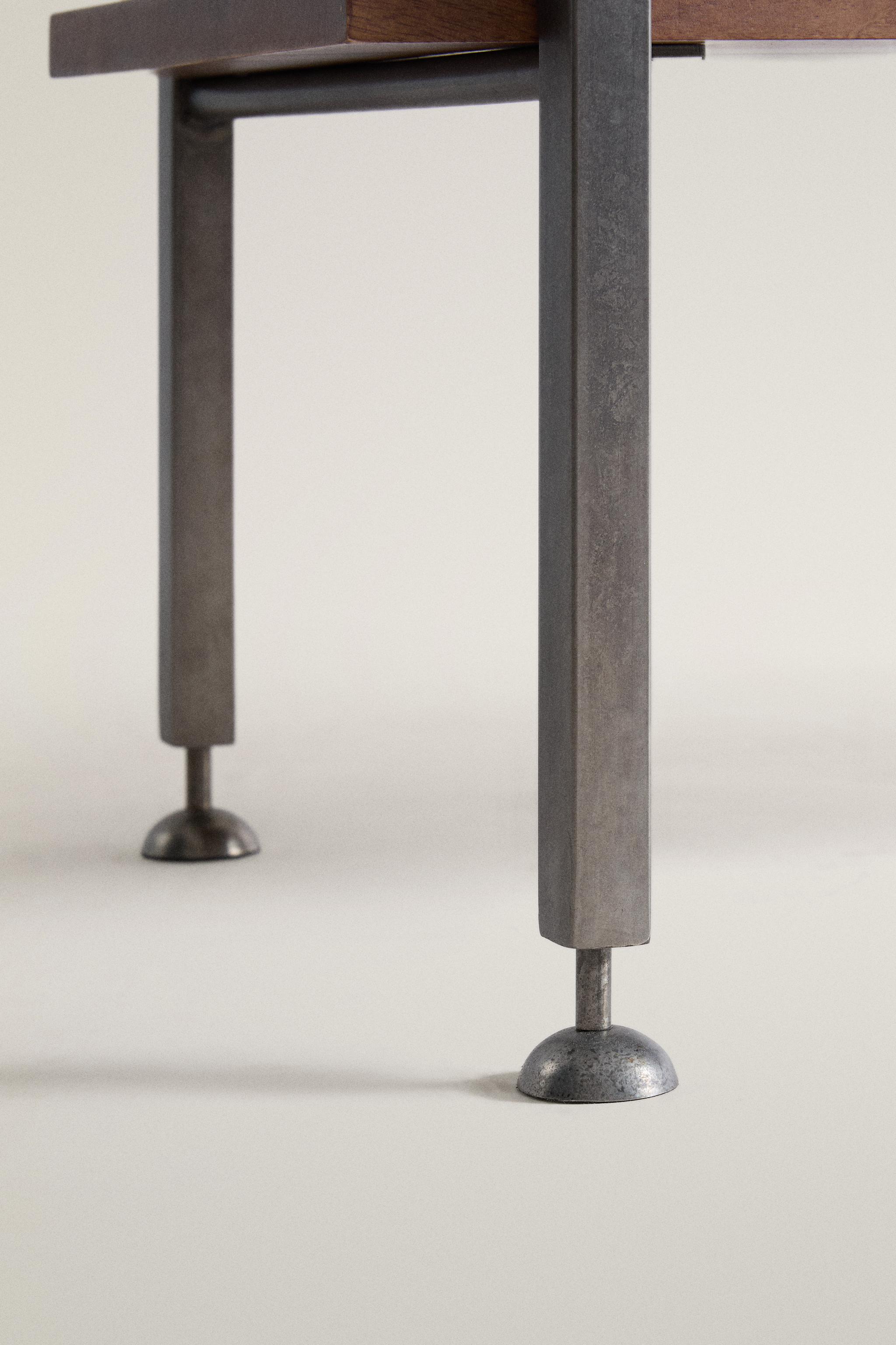 STEEL AND WOOD CONSOLE