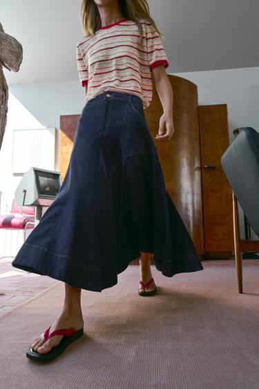 A-LINE MIDI SKIRT - Blue by Zara - Image 1