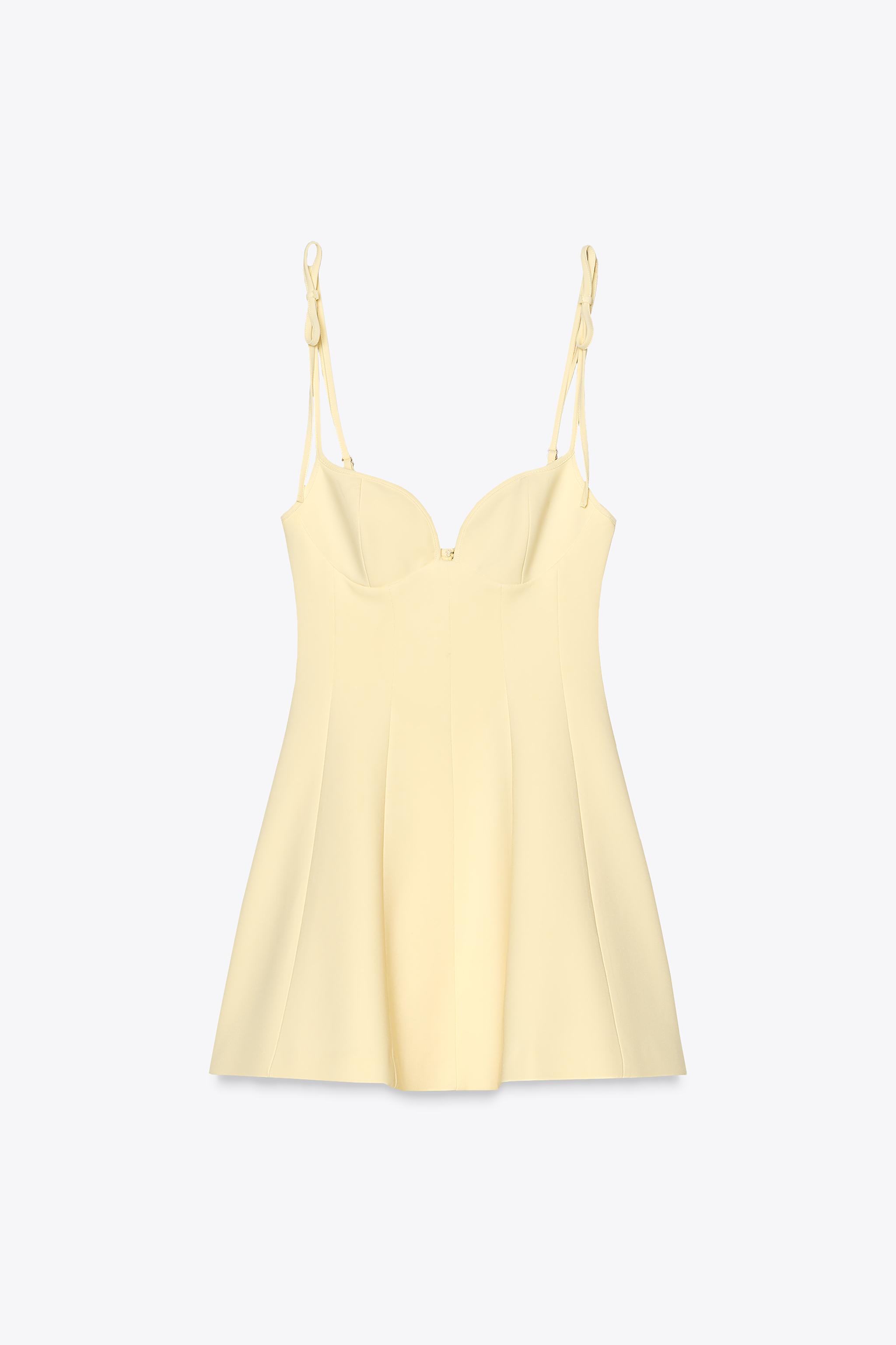 【ZARA】リボン付きショート丈ワンピース ブルー | 2888/777/400 リボン付きショートワンピース - ブルー | ZARA Japan / 日本