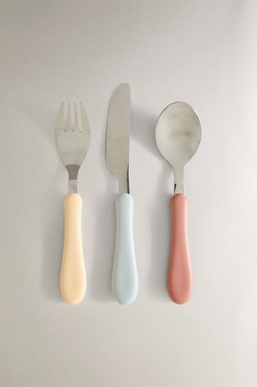 CHILDREN'S COLOURED CUTLERY SET (SET OF 3) - Multicoloured by Zara - Image 0