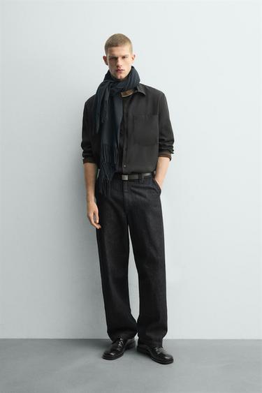 FLOWING SHIRT WITH POCKET - Black by Zara