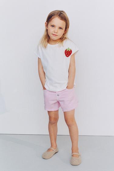 CAMISETA PARCHES BORDADOS FRUTAS - Blanco de Zara
