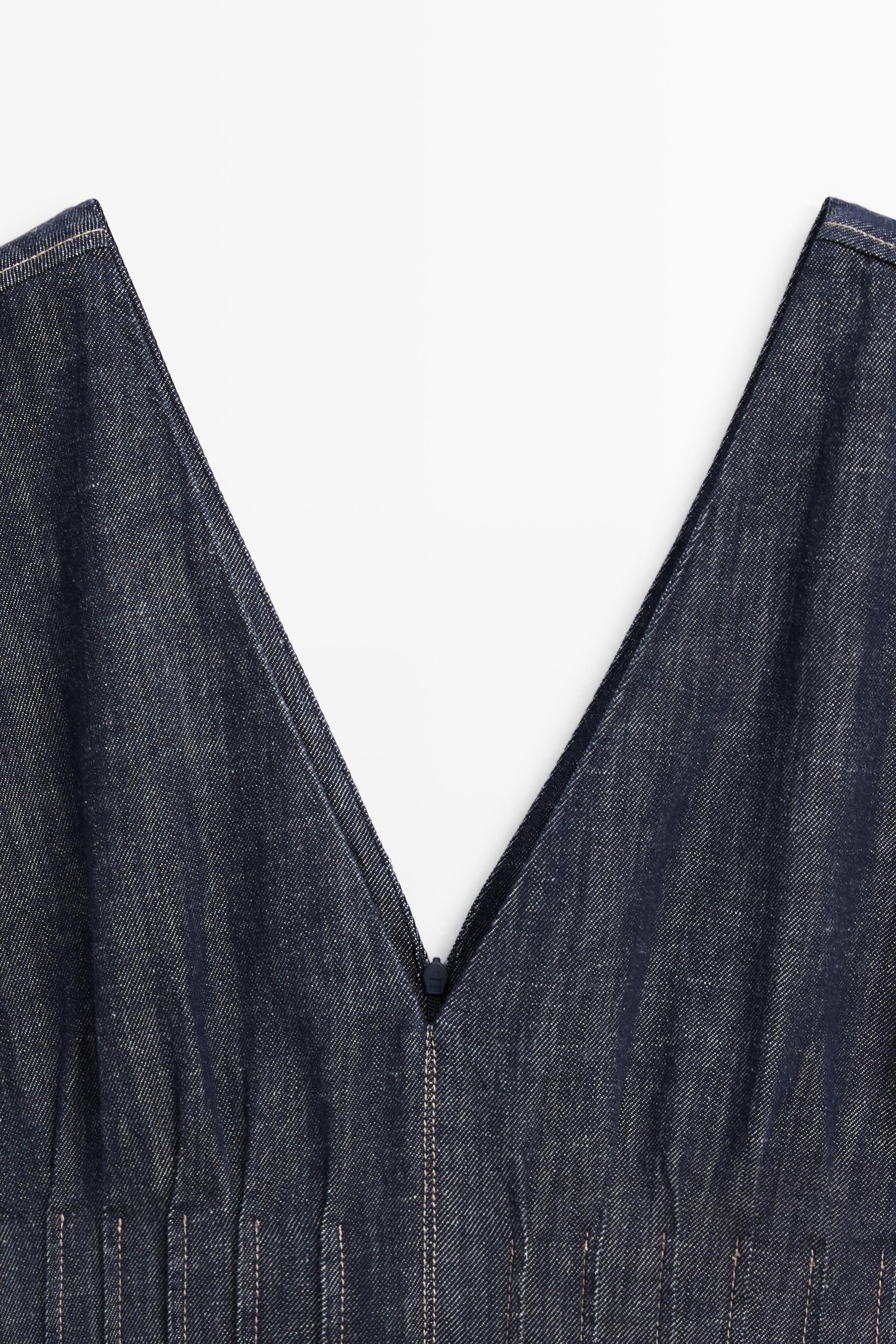 Denim midi dress
