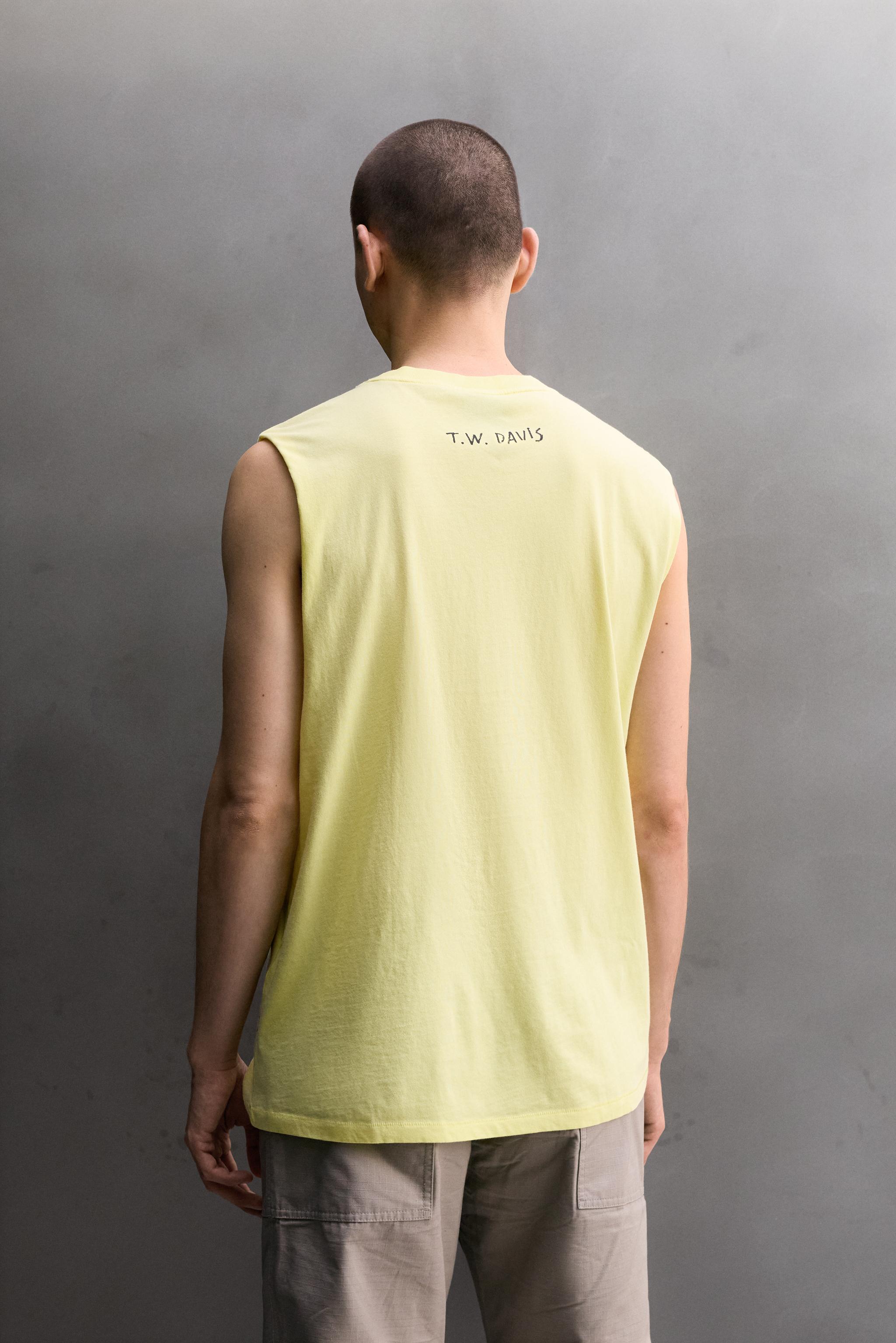 Zara RELAXED FIT BASKILI T-SHIRT görsel 3