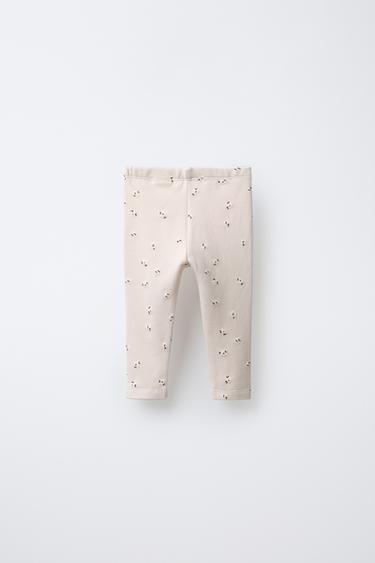 LEGGING BIEN CHAUD À FLEURS - Rose de Zara - Image 1