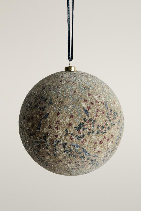 Zara LARGE GLASS LEAF CHRISTMAS TREE DECORATION - Multicolored - Image 0