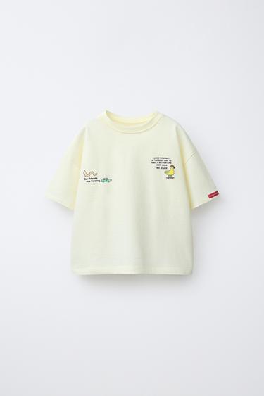 CAMISETA ESTAMPADA TEXTO - Amarillo pastel de Zara - Imagen 0