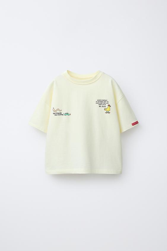 CAMISETA ESTAMPADA TEXTO - Amarillo pastel de Zara - Imagen 0