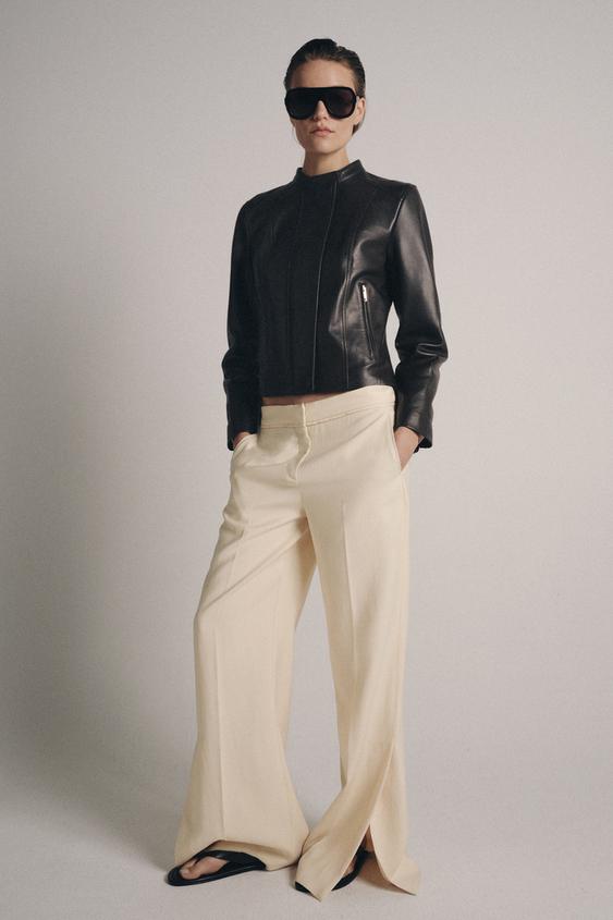 100% LEATHER JACKET ZW COLLECTION LIMITED EDITION from Zara - $499