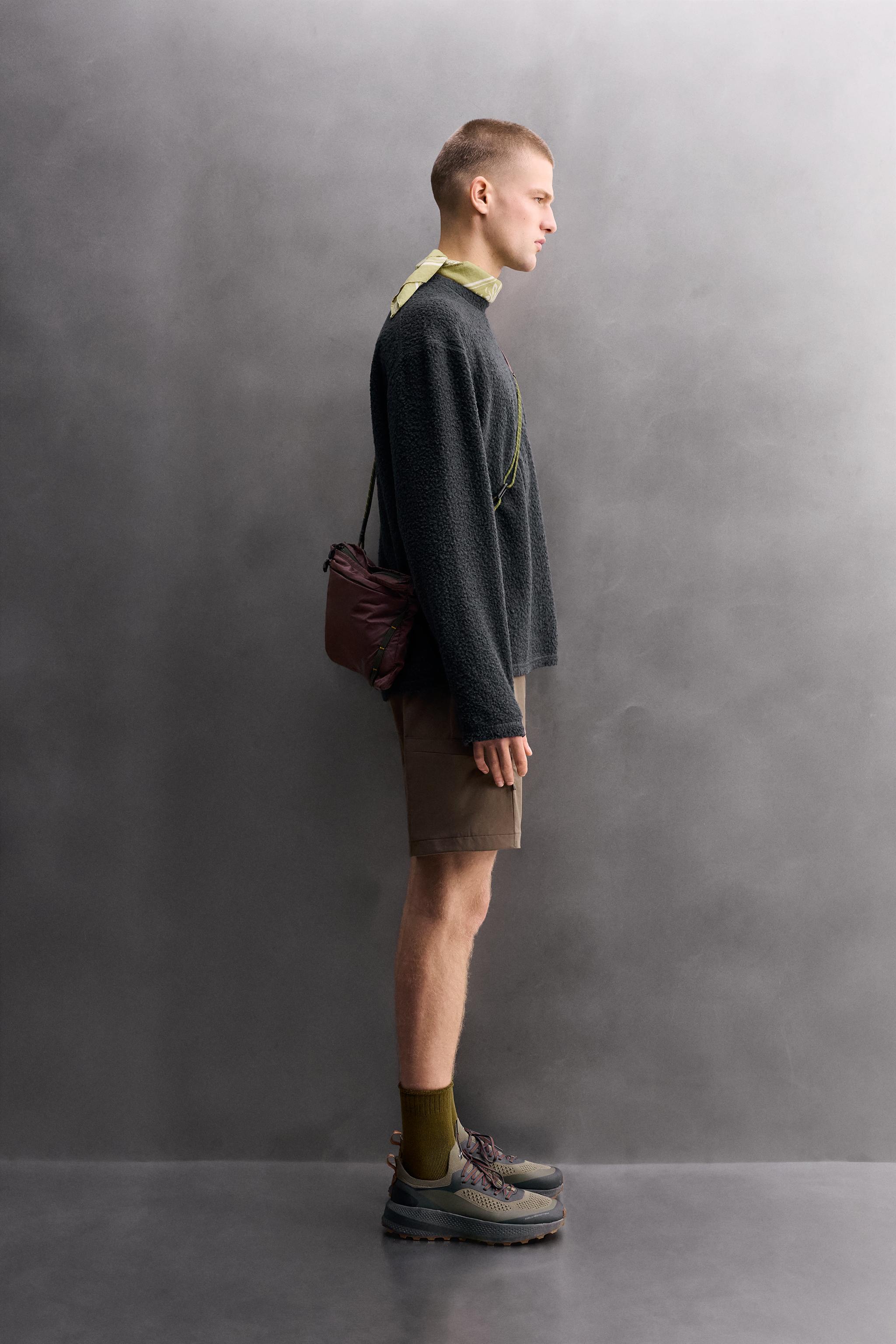 TEXTURED WOOL BLEND SWEATSHIRT