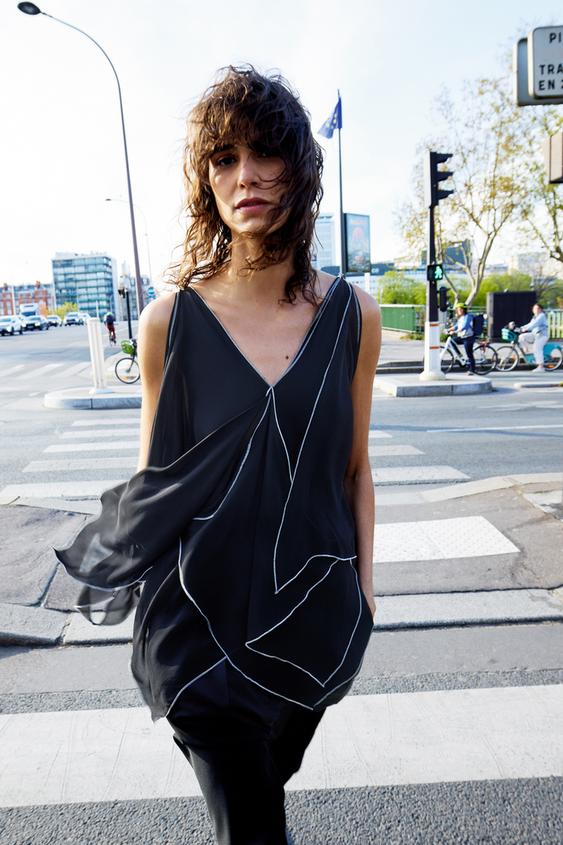 top asymétrique femme zara