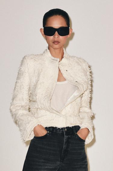 سترة بياقة عالية من ZW COLLECTION - خَام الخاص بـ Zara