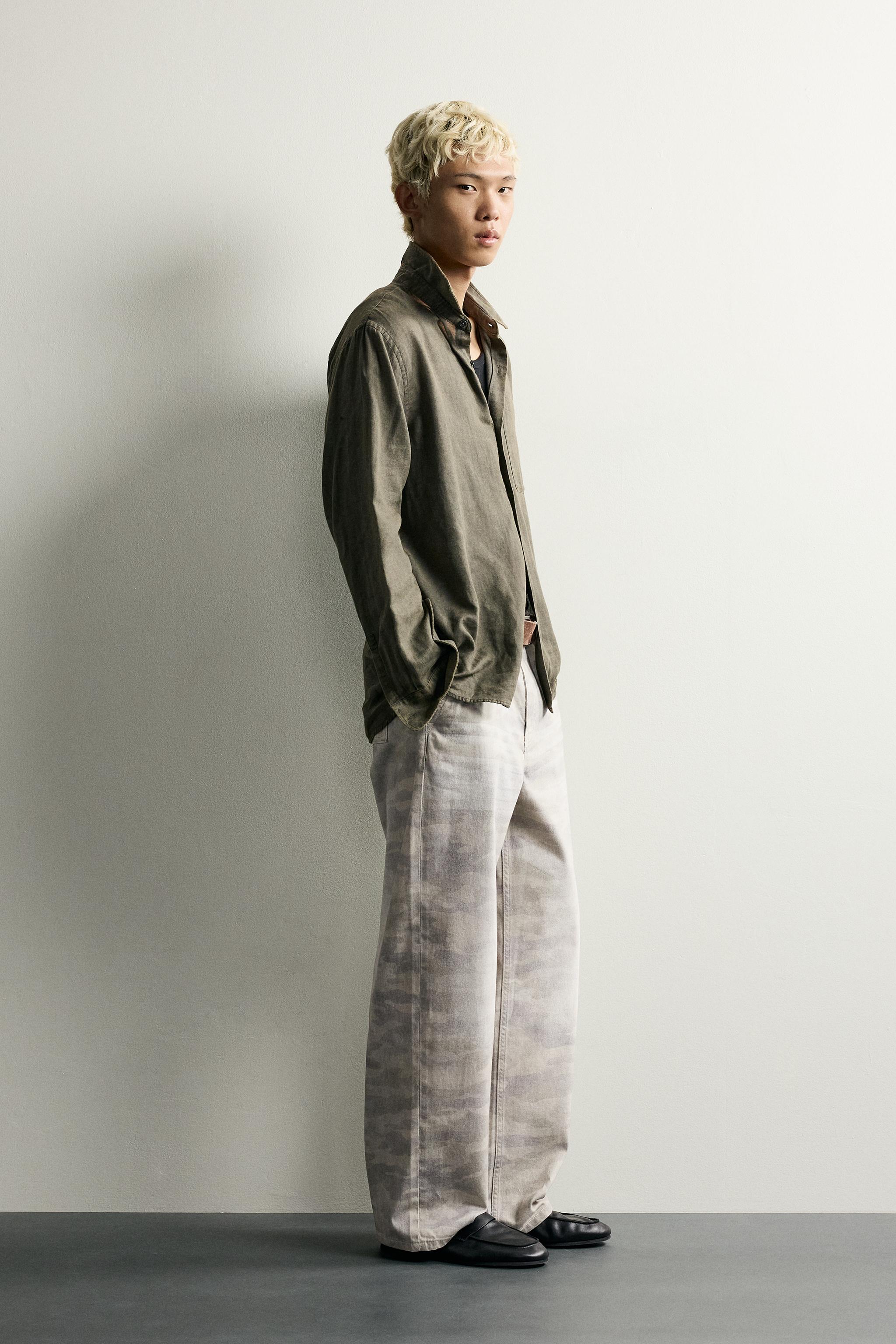 PANTALON COUPE DÉCONTRACTÉE IMPRIMÉ ABSTRAIT