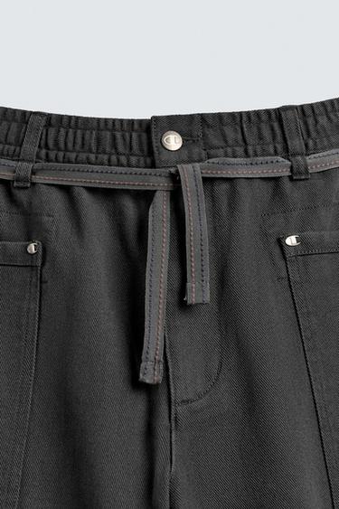 CHAMPION ® X ZARA DRAWSTRING CARGO TROUSERS - Anthracite Grey by Zara - Image 8