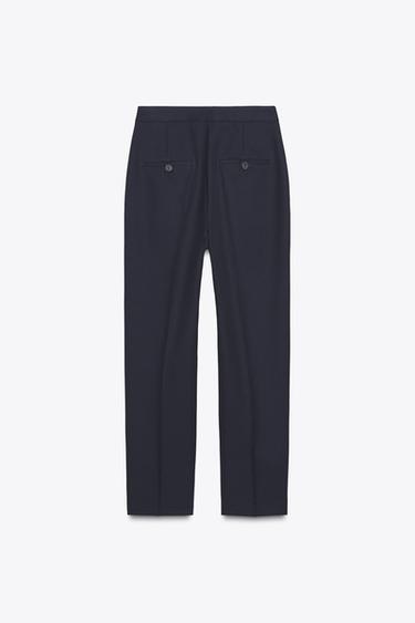 PANTALON DROIT - Bleu marine de Zara - Image 6