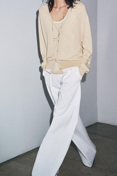 DOUBLE LAYER KNIT CARDIGAN - Sand by Zara - Image 3
