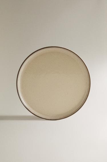ASSIETTE PLATE GRÈS - Écru clair de Zara