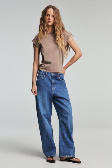 CAMISETA HEAVY COTTON - Marrón de Zara - Imagen 0