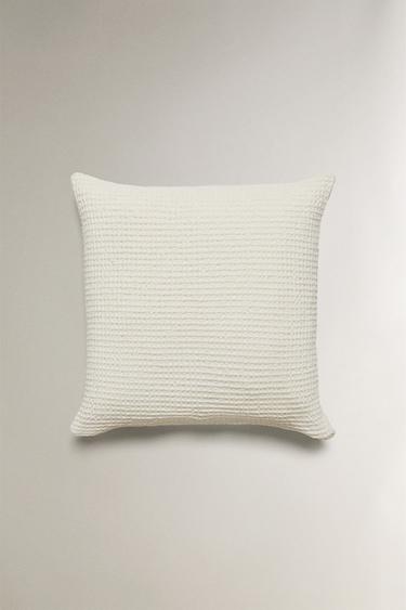 FUNDA DE COJÍN MINI WAFFLE - Blanco roto de Zara
