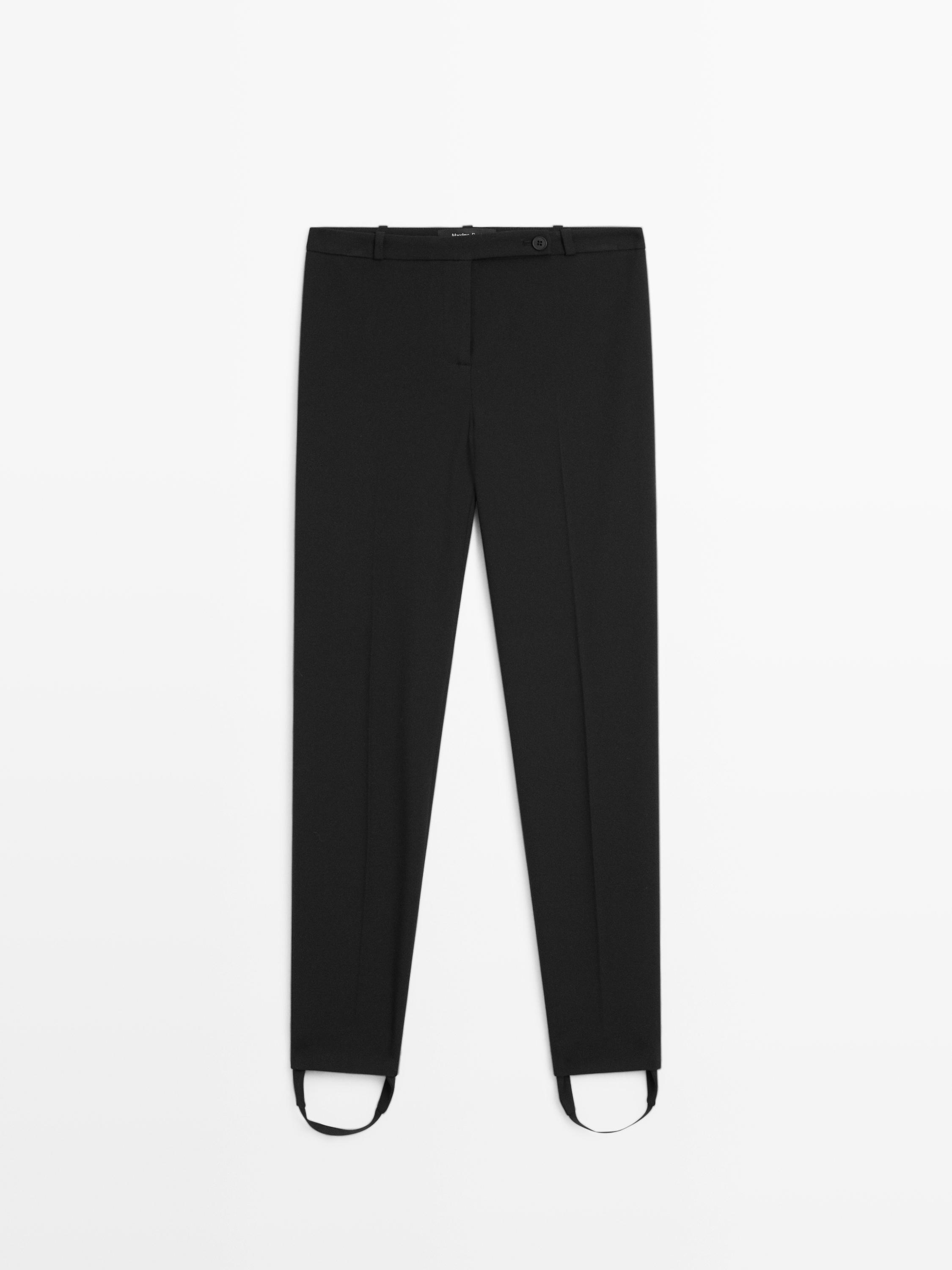100% cotton trousers with elasticated hems