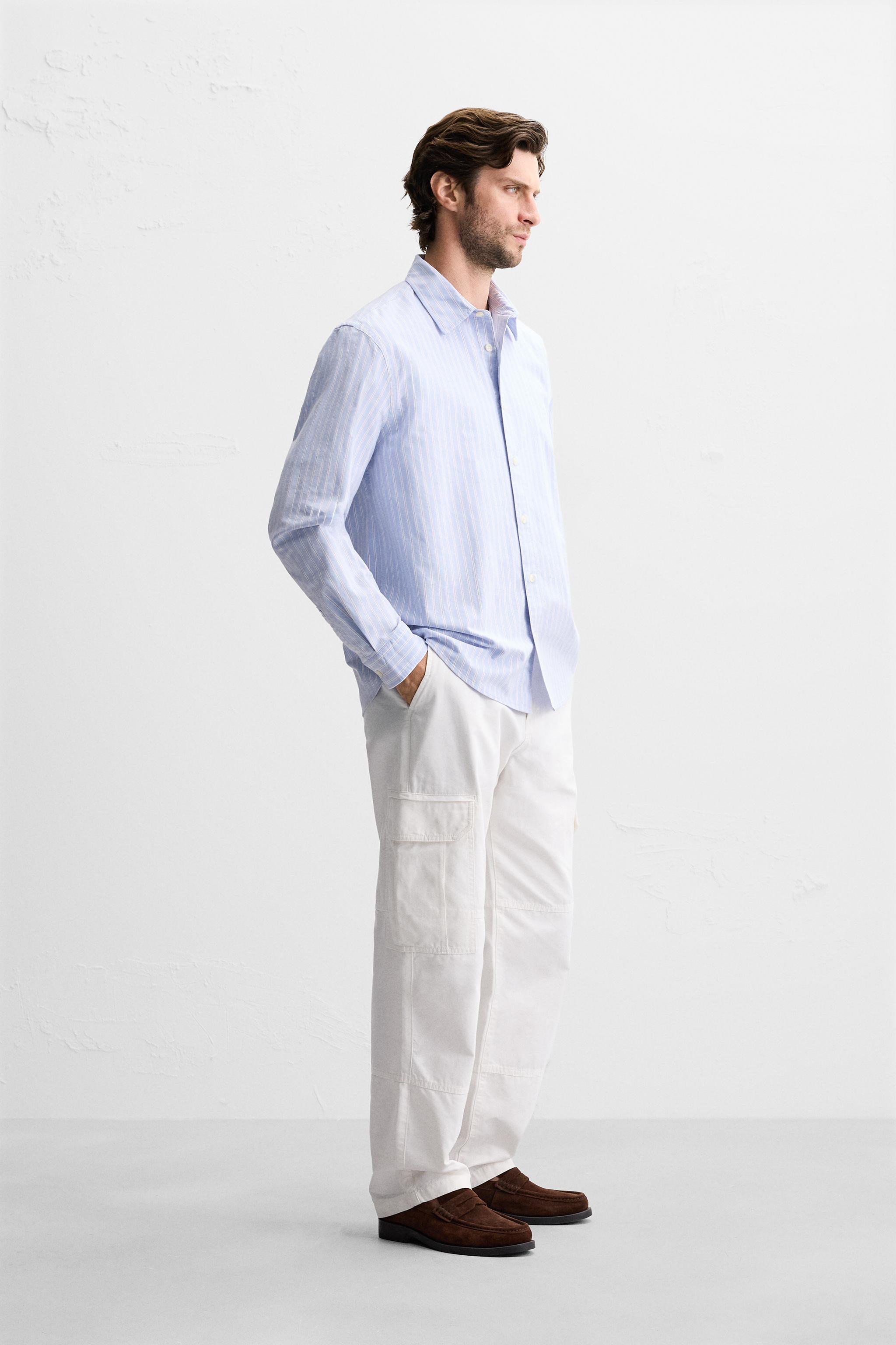 CONTRAST STRIPE SHIRT - striped | ZARA United States