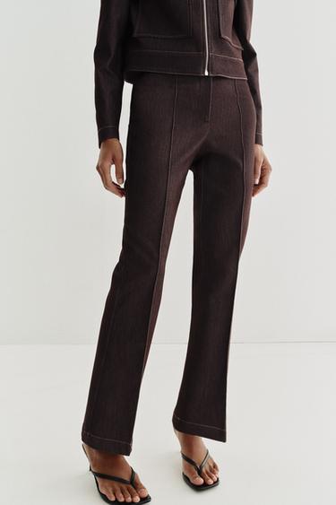 FLARE TROUSERS - Brown by Zara - Image 2