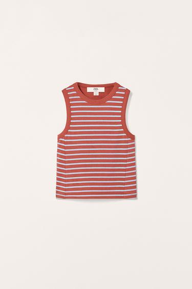 Zara STRIPED CUT-OUT LIMITED EDITION T-SHIRT - striped