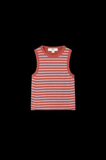 Zara STRIPED CUT-OUT LIMITED EDITION T-SHIRT - striped - Image 0