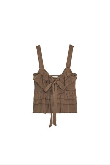 RUFFLED TOP WITH BOW