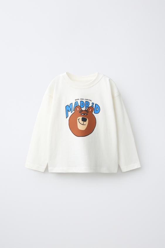 ANIMAL PRINT T-SHIRT - Oyster-white by Zara - Image 0