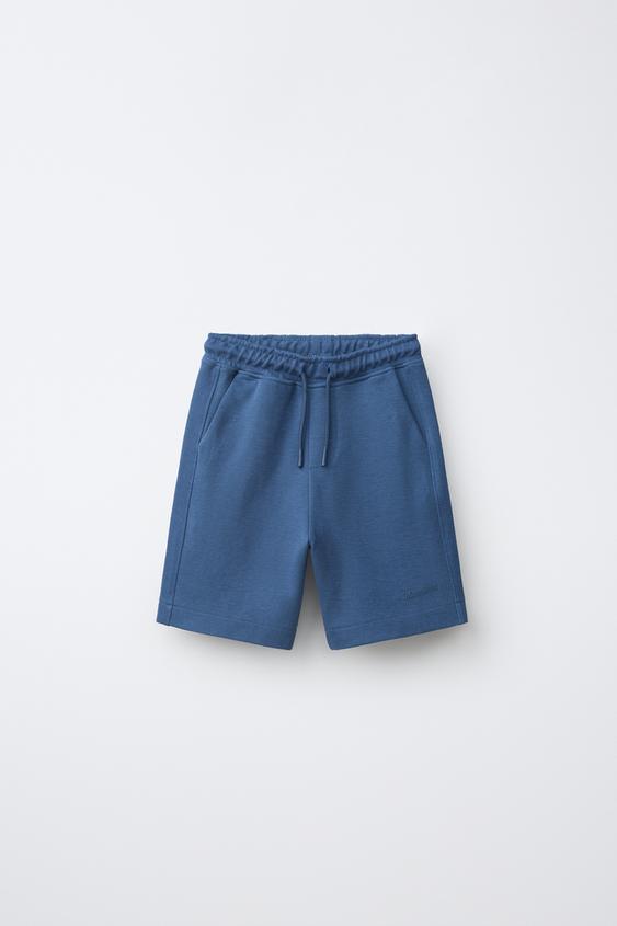 COMFORT PLUSH BERMUDA SHORTS - Blue de Zara - Imagen 0