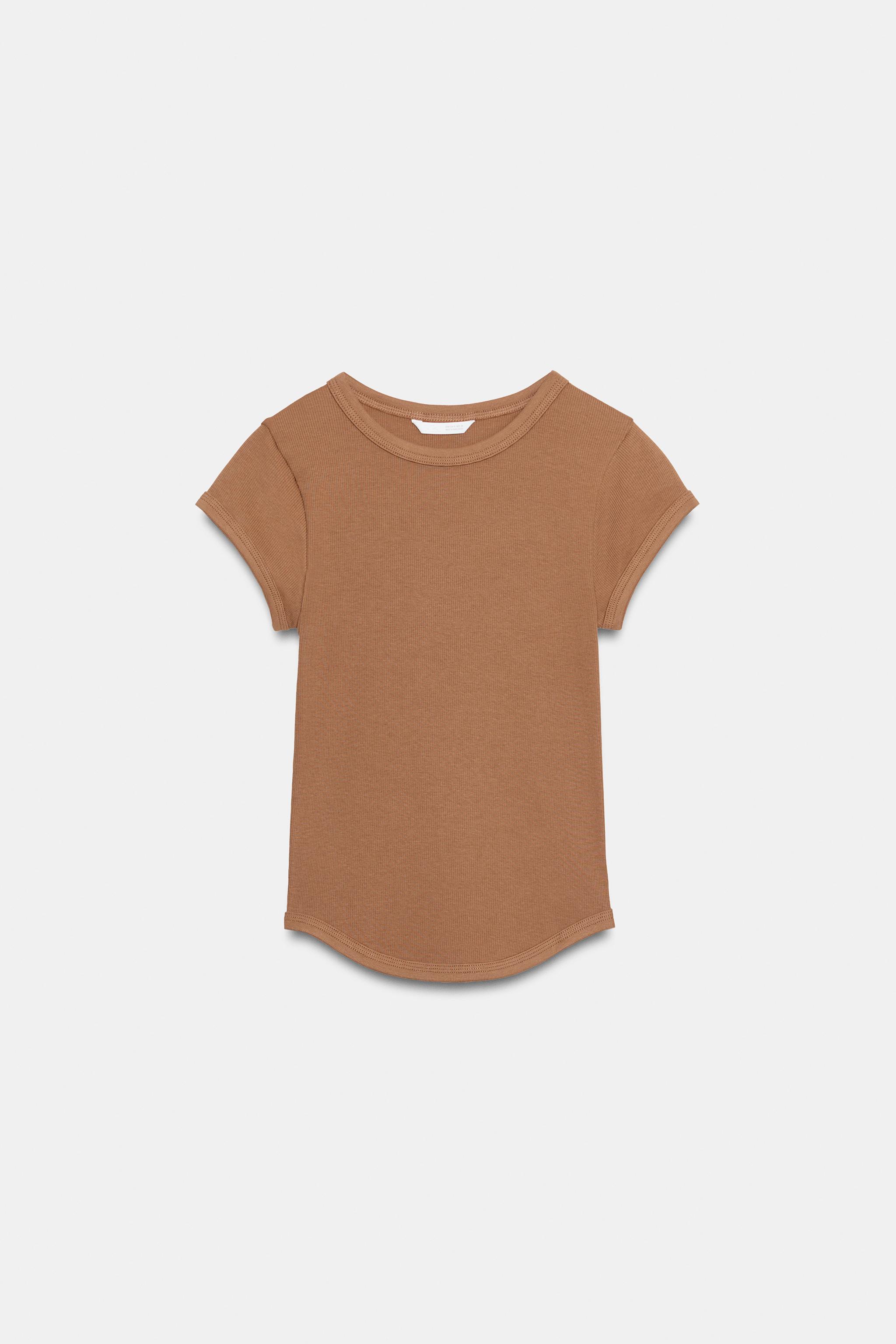 RIBBED SHORT SLEEVE T-SHIRT