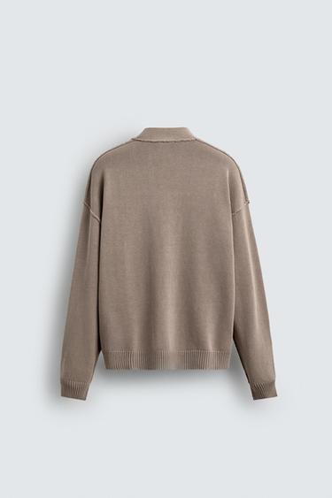 CARDIGAN RÉVERSIBLE EFFET ENVERS - Sable de Zara - Image 7