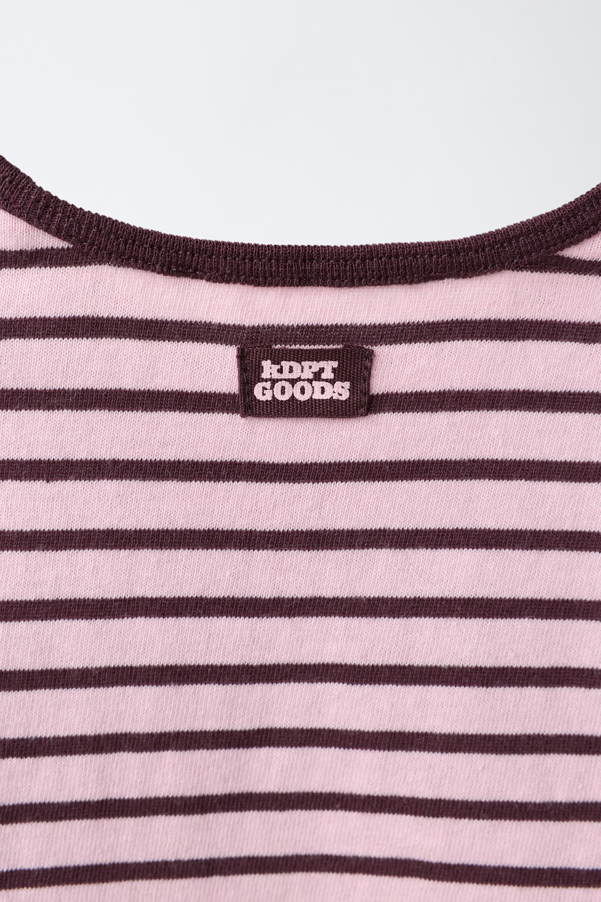T-SHIRT RAYÉ À ÉTIQUETTE