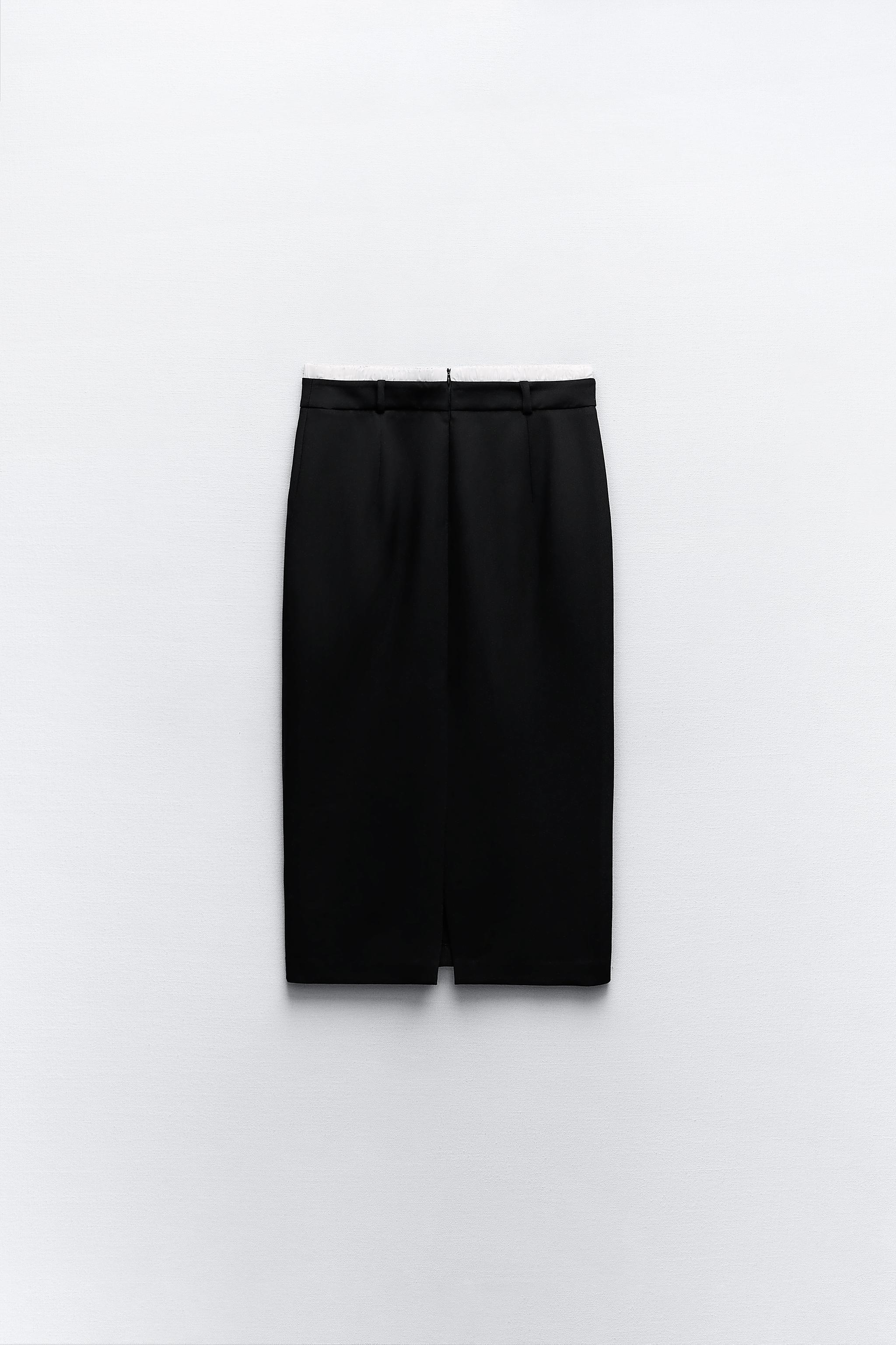 Black pencil shop skirt zara