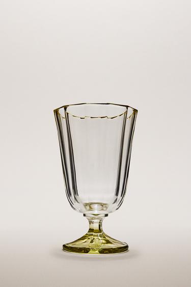 VERRE À PIED VERRE FILET COLORÉ - Vert de Zara - Image 4