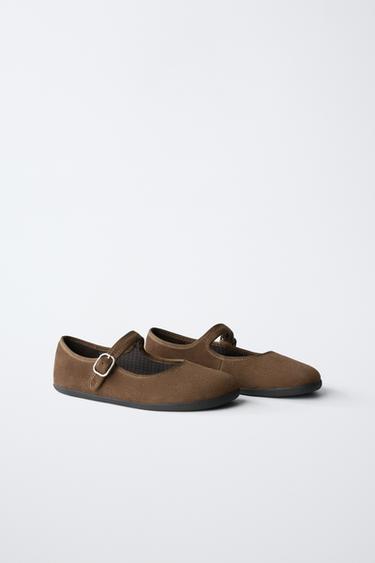 BALLERINES BAREFOOT EN CUIR - Marron de Zara - Image 1
